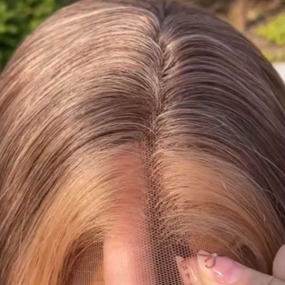 24” Ash Blonde Synthetic Lace Front Wig Long Straight Grey Lace Front Synthetic - Picture 7 of 11
